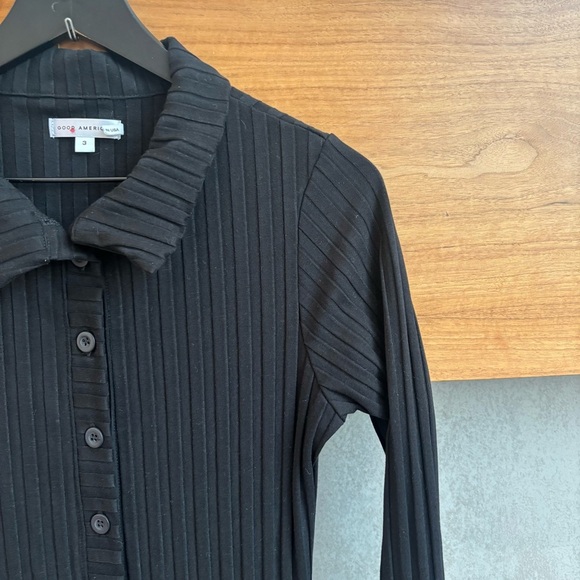 GOOD AMERICAN Wide Rib Button Down Midi Dress, Size 3 (L) - Picture 4 of 12